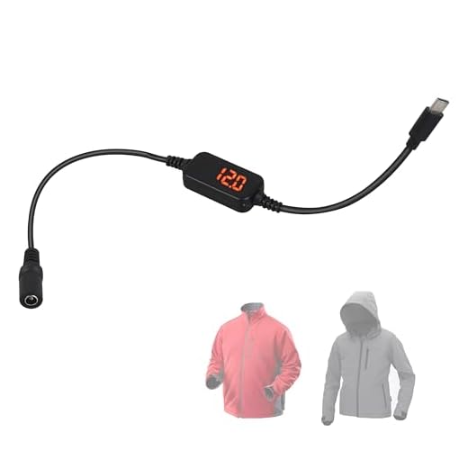 TOKDOOT 12V Heated Jacket Battery StepUp Adapter for Milwau-kee, M-12, Makita, AEG Gear,Snap-on, Metabo, Craftsman.Cable TypeC to DC 5.5mm (Only Suitable for 12v Heating Jackets)