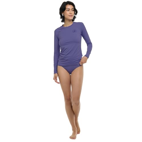 Image of Body Glove Womens Smoothies Sleek Solid Long Sleeve Rashguard with UPF 50+