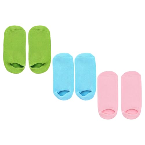 TOVINANNA 3 Pairs Moisturizing and Anti-Slip Socks Foot Moisturizing Socks Spa Socks for Salon Dry Feet Beauty Salon Foot Caring Socks Foot Care Socks Cotton-Spandex