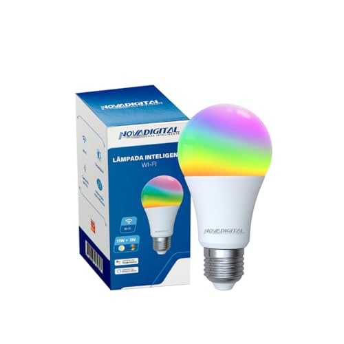 Lampada De Led Inteligente Nova Digital rgb Wifi 15w E27