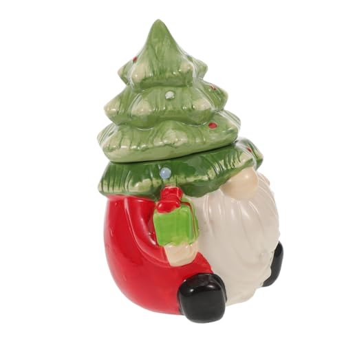 Boîte à biscuits forme de sapin de Noël Cabilock en céramique avec couvercle - 2