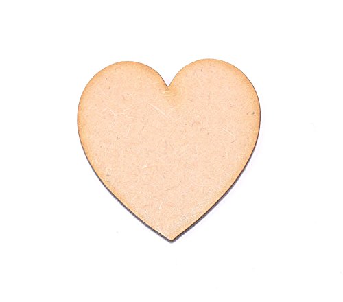 WWS Opakowanie 50 MDF 80 mm serca sztuka i rzemiosło, albumy kolekcjonerskie, dekoracje