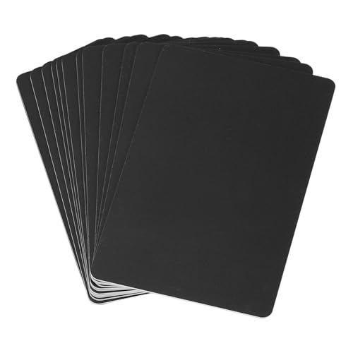 PATIKIL Tarjetas De PVC En Blanco, Paquete De 12 Tarjetas De Plástico CR80 30 MIL Blancas Para Impresión, Impermeables Impresión Doble Cara En Impresoras De Inyección De Tinta, Negras
