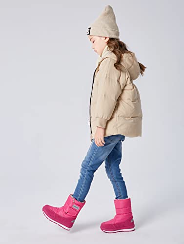 Dadawen Boys Girls Snow Boots Kids Outdoor Warm Waterproof Slip Resistant Cold Weather Winter Boots Hot Pink Us Size 12 M Little Kid #TOP2