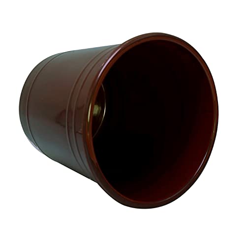 Image of Kuber Industries Plastic Dustbin|Portable Garbage Basket & Round Trash Can for Home,Kitchen,Office,College,5 Ltr.(Brown)