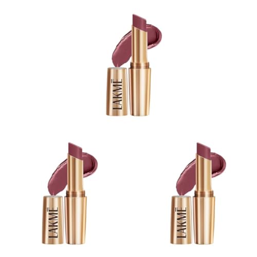 Image of LAKME Powerplay Priming Matte Lipstick, Smooth Matte Finish, Lightweight Lipstick, Smudgeproof, Lasts 16hrs, Hydrates Lips, Pink Party, 3.6g (Pack of 3)