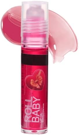 Huile à lèvres transparente - Huile à lèvres hydratante roulante de 4 ml pour la