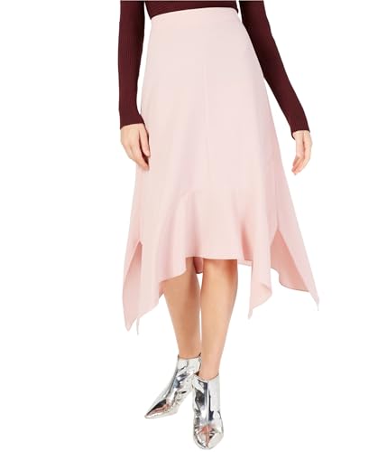 I-N-C Womens Sharkbite Asymmetrical Skirt, Pink, 6