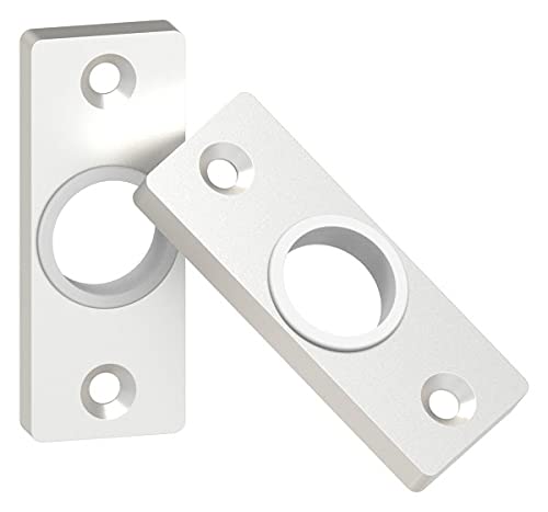 Roseta de picaporte de aluminio rectangular (par)