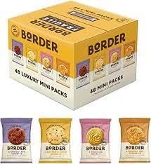 Border Mini Pack Biscuits Assorted Luxury Biscuit Collection (48 Snack Packs) | Individually Wrapped | Ideal for Sharing Gifting & Office Snacks | Vegetarian Friendly