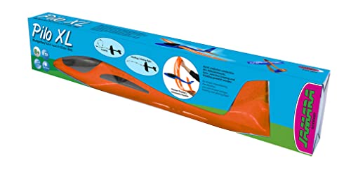 Jamara 460485 Foam Glider 2-in-1 – Pilo XL – Super Light (160 g), Almost Indestructible, Height Guide for looping or Sliding Flight, 86 cm Span, Orange