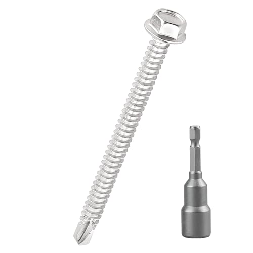 #12 x 3 Tornillos Hexag. de Arandela Self Drilling 50 pcs miniatura 1