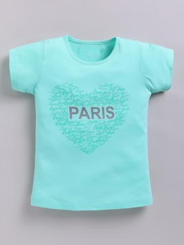 Image of Amazon Brand - Jam & Honey Girls Cotton Graphic Printed Half Sleeves T-Shirt | Regular Fit | Soft & Breathable | Age 2-8 Years (Available in Pack of 5 & Pack of 3)