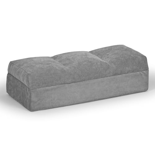 TanYoo 足枕 腰枕 足まくら クッション 低反発+高反発 二層構造 ひざ下枕 ランバーサポート就寝用 フットレスト 高め 足楽 快眠枕 体圧分散 足のむくみ 横向き寝・仰向け寝対応 (ダークグレー)