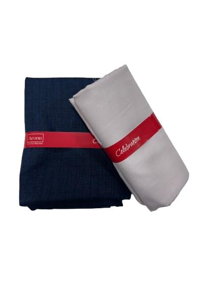 arvind Men's Combo Poly Cotton Shirt and Trouser Unstitched Fabric Set -Gift Pack (Multicolour_Free Size) 130-picture-32
