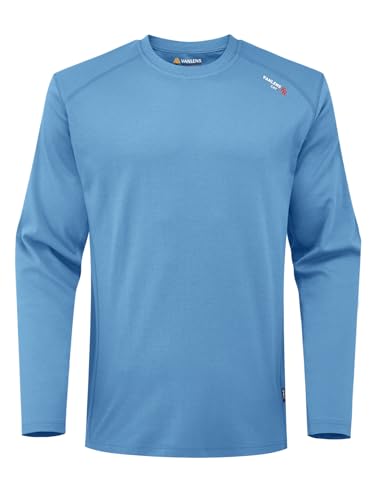 VANLENS FR Shirts for Summer 5.5OZ Lightweight Breathable Vented Mesh Flame Resistant Long Sleeve Crew T-Shirt CAT2