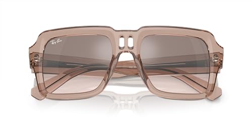 Ray-Ban RB4408 Magellan Sunglasses, Transparent Light Brown/Light Brown Mirrored Silver Gradient, 54 mm - image 5