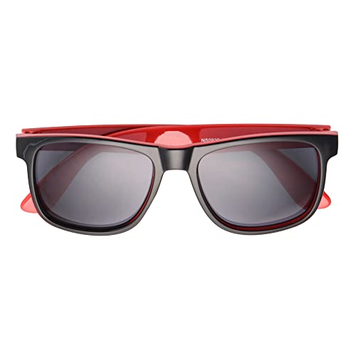 Foster Grant Boys Diego Sunglasses, Black With Red, 51 US3