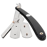 Parker Safety Razor SRB maszynka do golenia z prostymi krawędziami i 5 ostrzami Parker czarna