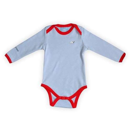 Hyundai N-Logo Langarm-Babystrampler, blau, Größe 86/92