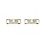 2PCS Golden Heart Bling Diamond Pattern
