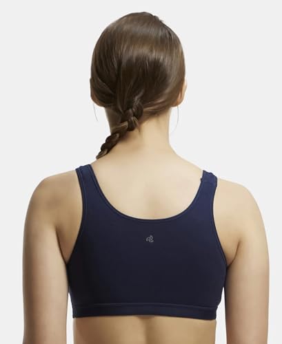 Image of Jockey 1376 Women Super Combed Cotton Elastane Active Bra | Wirefree | Non Padded | Full Coverage Slip-On with Wider Straps | Fabric