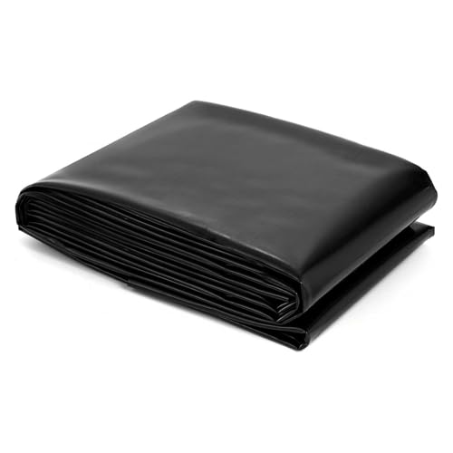 Revestimientos para estanques de HDPE (5 x 6 m, 6 x 9 m, 7 x 8 m, 8 x 10 m, 10 x 12 m), revestimiento negro resistente para estanques de peces, paisajismo y fuentes de agua, fácil de instalar.(2x4m)