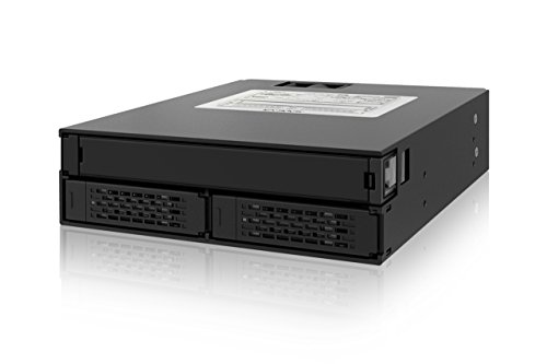 Rack Mobile ToughArmor MB994IPO-3SB ICY DOCK pour 2 SSD HDD 2.5 SATA et graveur DVD en baie 5.25