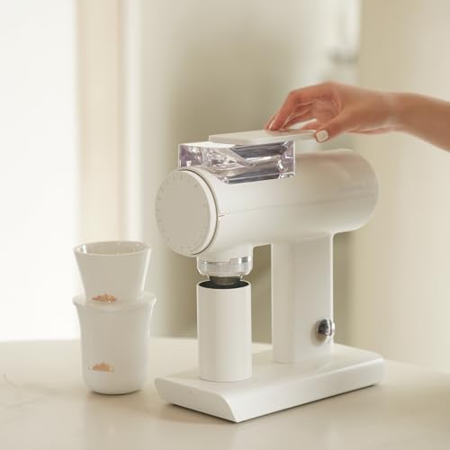Image of TIMEMORE Sculptor 078S Flat Burr Coffee Bean Grinder, Electric Espresso Grinder with Stepless Coarseness Adjustment, Suitable for Espresso, Pour over, French Press, Cold Brew - White