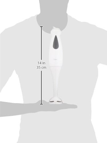 Oster 2609 250-Watt Variable Speed Hand Blender, White/Silver