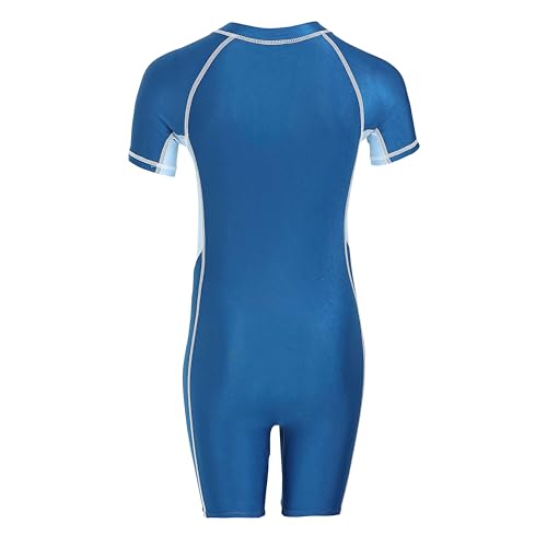 Image of FABSPORTS Kids Swimsuit Set Printed One-Piece Swimwear for Boys & Girls, Half Sleeve Bathing Suit, Comfortable Swimming Costume for Children, 2-12 Years