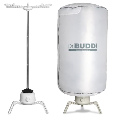 DriBUDDi Compact Elektrischer Wäschetrockner – Tragbarer 850-W-Trockner mit 10-kg-Kapazität, knitterfreie & schonende Trocknung, energiesparend, neues Design 30% effizienter