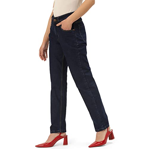 Image of PARIS HAMILTON Womens /Girls High Waist Straight fit Stretchable Denim Jeans Relaxed Fit