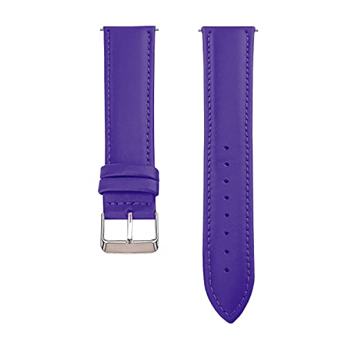 Image of ACM Watch Strap Leather Belt 20mm Compatible with Noise Noisefit Nova Smartwatch Casual Classic Band Purple