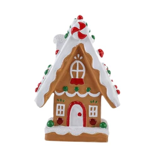 VISTORA Christmas Gingerbread House Village House for Holiday Fireplace Scene Layout Style C