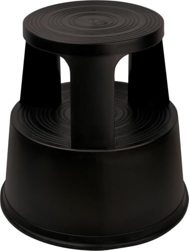 Desq 60060.09 Tritthocker Bruchfester Kunststoff Frischer, moderner Look, schwarz, One Size