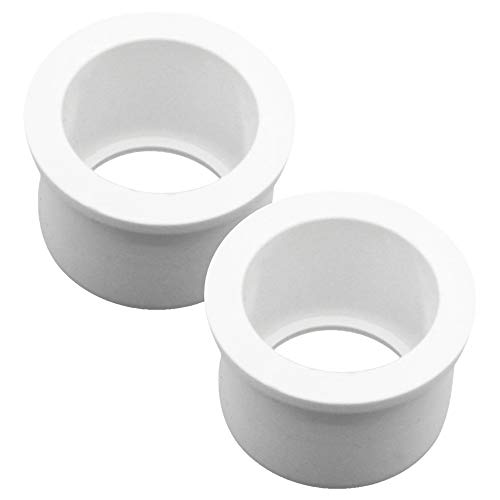 YOFASEN Accesorios de tubería de buje reductor - 2 piezas Accesorios de tubería de Conector de Adaptador de tubería de agua de PVC, Blanco, 32x25mm