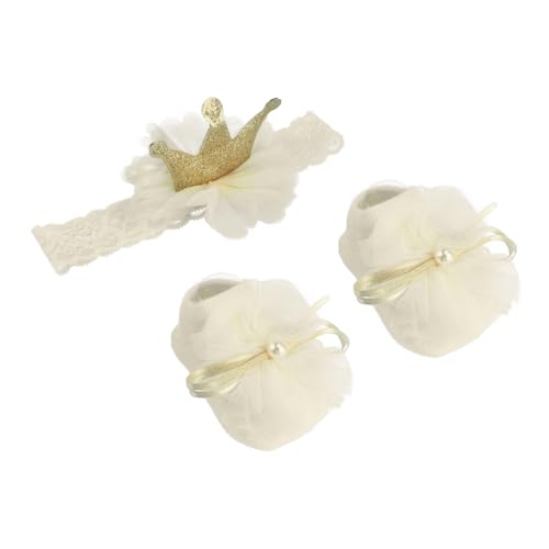 ARTIBETTER Newborn Baby Girls Baby Babys Clothing Baby Socks and Headband Set Soft Lace Material Adorable Bowknot Style