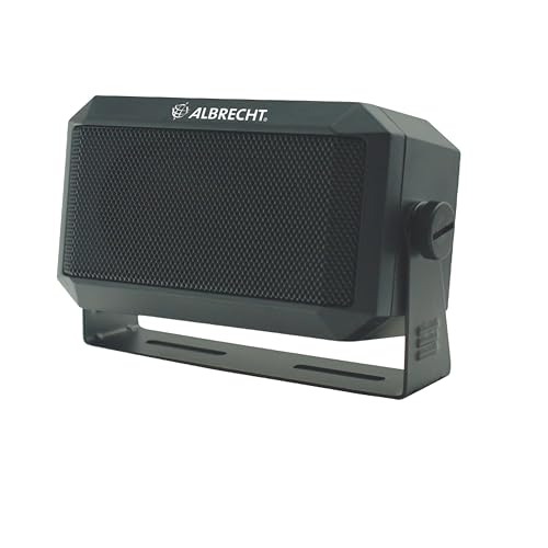 Albrecht CB 250 Funklautsprecher, 5W, 180Hz-12kHz Frequenzbereich, 3.5 mm Stecker, Inklusive Montagesatz, schwarz, 7117