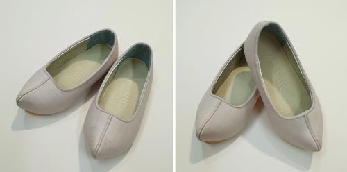 Baby Girls Traditional Korean Hanbok Shoes, 130mm, Beige Solid, Korean Traditional Doljanchi3