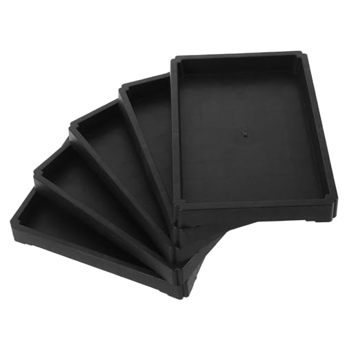 SUPVOX Bandeja Rectangular para Macetas de Resina 19X13 CM Set de 5 Piezas Colector de Agua y Drenaje para Plantas de Interior Adecuado para Suculentas y Bonsáis Platillo para