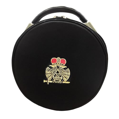 Bricks Masons 33rd Degree Scottish Rite Crown Cap Case - Double Eagle Black