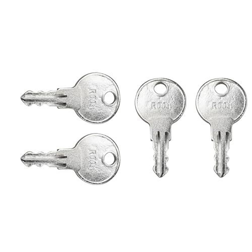 Image of R001 RV Keys 4Pcs, Universal Compartment Door & Baggage Lock Keys, Chrome Finish, Enhanced Security