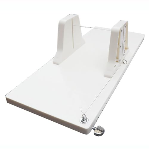 FAcoLL Cortador de jabón de losa Ajustable, Cortador de jabón acrílico con un Solo Cable, máquina cortadora de jabón casera con Escala, cortadora de Pan para Hacer jabón, para Recortar Velas de jabón