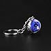 Netter Schlüsselbund 1 stück, 12 Tierkreiszeichen Keychain Aquarius Fische Widder Taurus Gemini Cancer Leo Virgo Waage Scorpio Constellation Glas Ball Keychain Cartoon (Color : Leo)