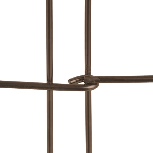 Relaxdays Beeteinfassung, 4er Set, Metall, HxB: je 28 x 38,5 cm, Beetumrandung für Garten, Zierzaun zum Stecken, Bronze