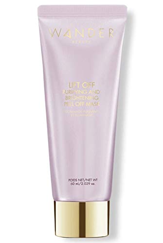Wander Beauty Lift Off Purifying & Brightening Peel Off Face Mask - Anti Aging Mask, Pore Minimizer, Clarifying & Acne Face Mask. Revealing a Smoother, Brighter & Clearer Complexion.