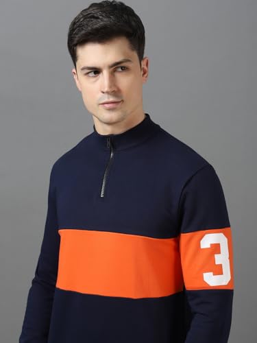 Image of Urbano Fashion Men's Cotton Color Block Sweatshirt