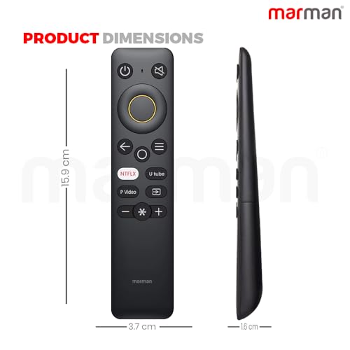 Image of marman Compatible with Realme Smart Tv Remote Control Suitable for Full HD LED Android TV Non Voice Command with Hotkeys - Pairing Not Required - Match Key By Key with Original Remote