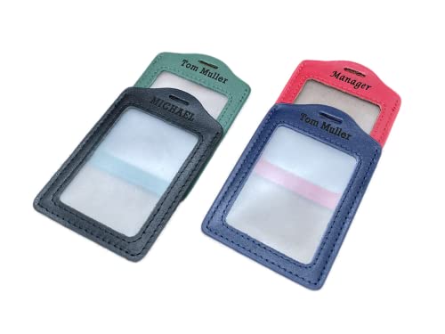 Personalized ID BADGE HOLDER, Teacher Badge, Staff Badge, Company Gift, Work Badge Holder, Teacher Gift, Coach Gift, Gift for Boss